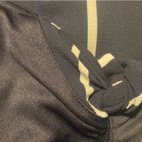 Crystal Bay Jumpsuit Short Sleeve Navy Blue & White Striped Size 7 - Picture 4 of 13